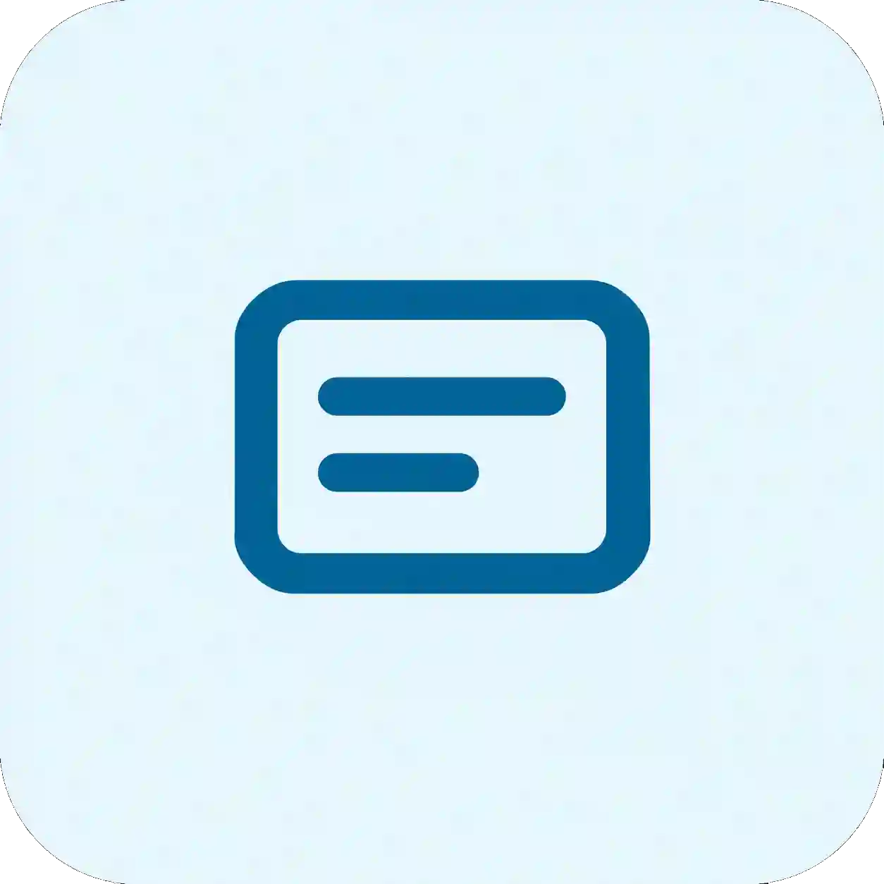 minimal teal card text icon