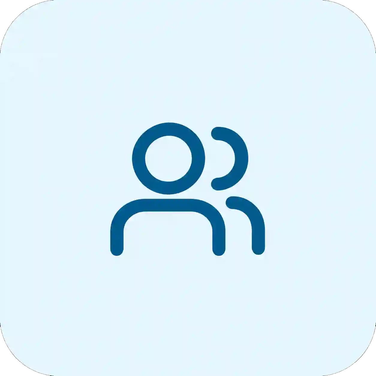 minimal teal group user icon