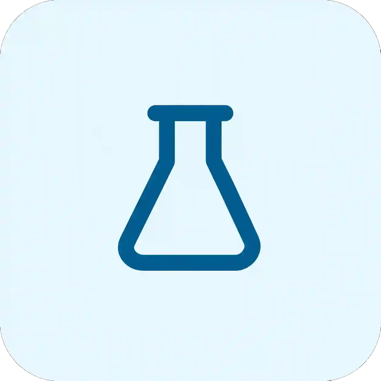 minimalist teal flask icon