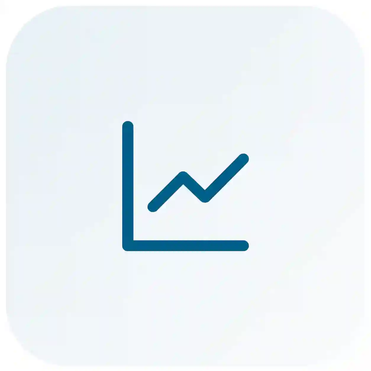 teal growth chart icon